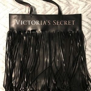 Black Victoria’s Secret Faux Leather Tote